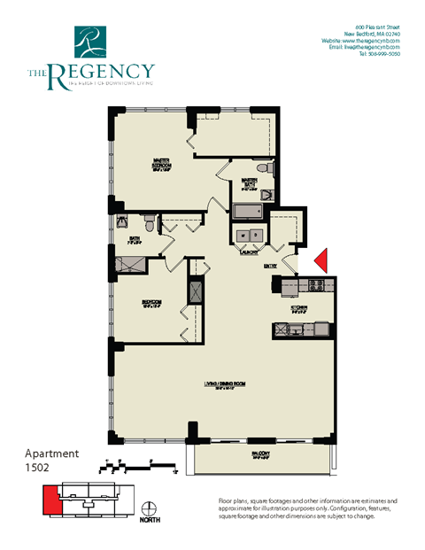 Floor plan for 2 beds, 2 baths, 1300 sqft